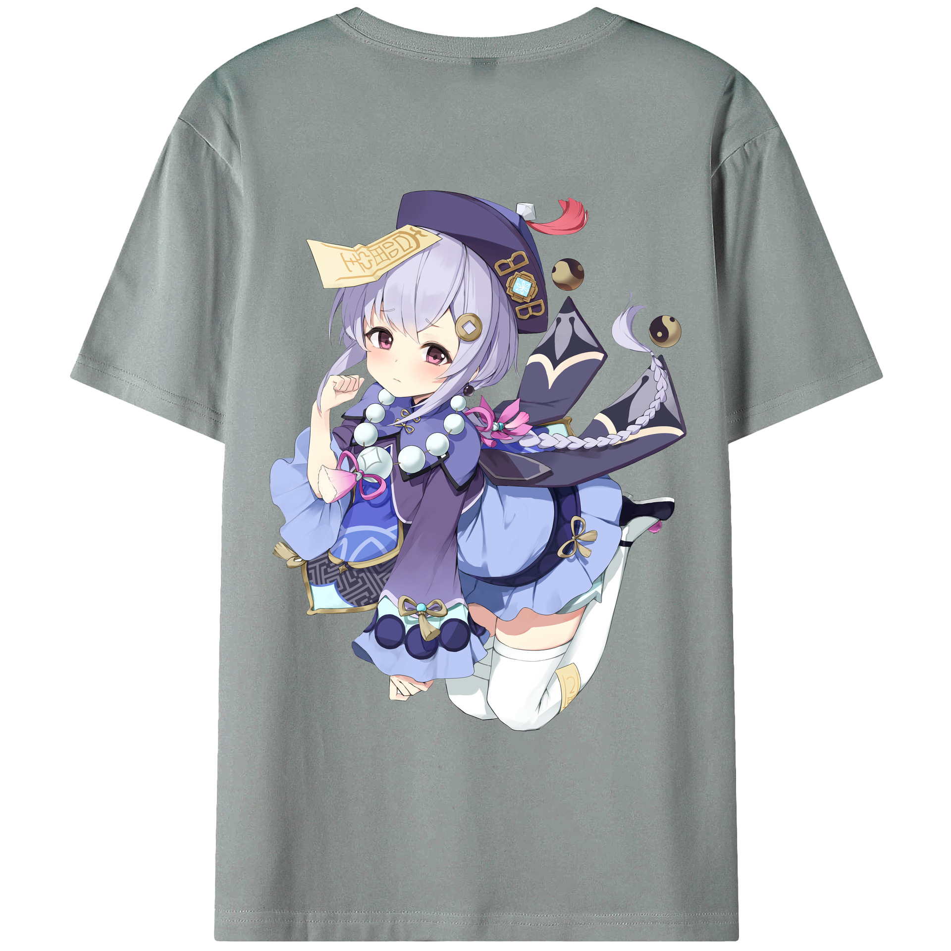 げんし神 七七 なな  genshin Nana 綿100％ メンズ半袖Tシャツ（バックプリント） 通気性